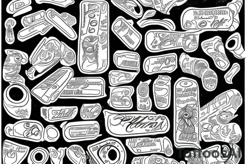 Pill of pregabalin tattoo idea