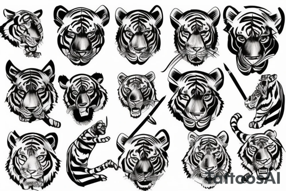 tiger soldier tattoo idea