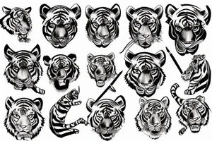 tiger soldier tattoo idea
