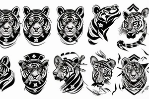 tiger soldier tattoo idea