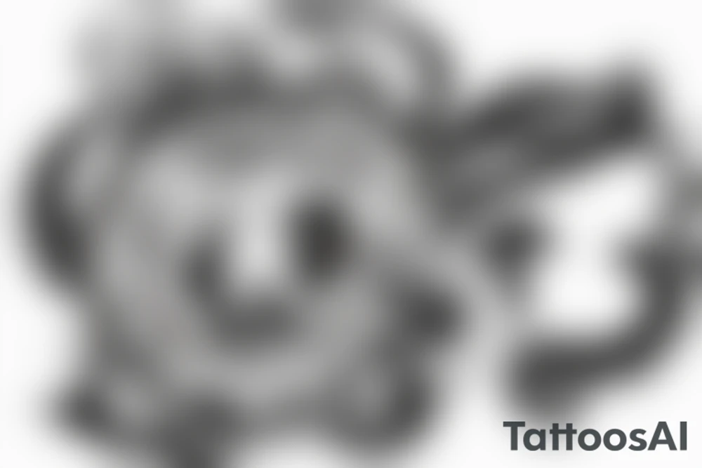 Gemini zodiac sign, male tattoo idea