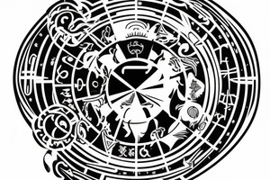 Gemini zodiac sign, male tattoo idea