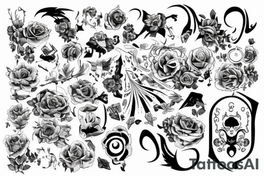 Чёрный китайский дракон tattoo idea