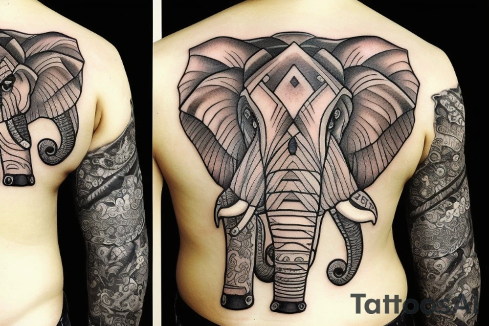 Elephant rubin fire tattoo idea