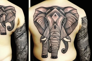 Elephant rubin fire tattoo idea