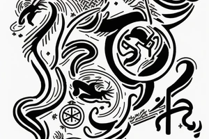 Gemini zodiac sign, male tattoo idea