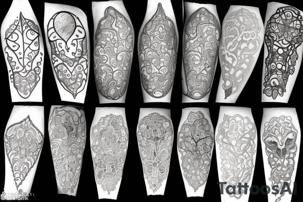Lace inside the moon tattoo idea