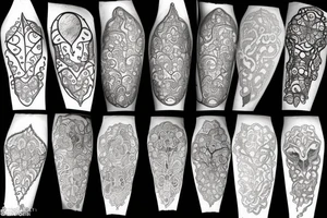Lace inside the moon tattoo idea