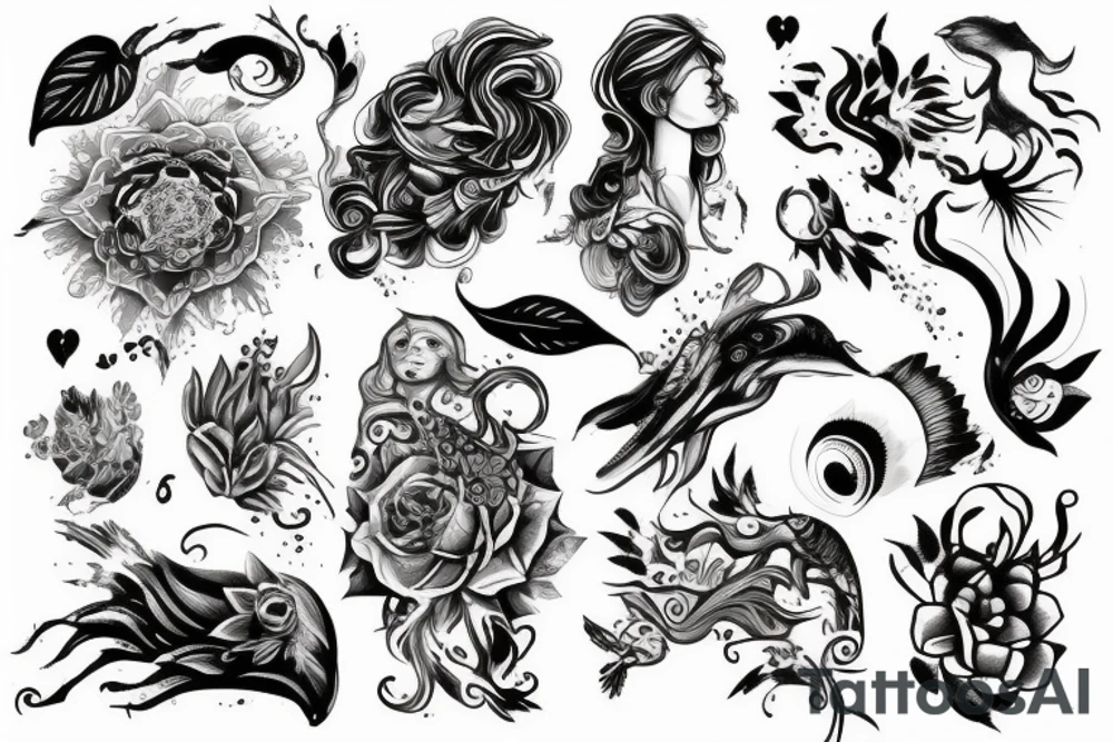 Чёрный китайский дракон tattoo idea