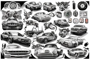Car road tattoo idea