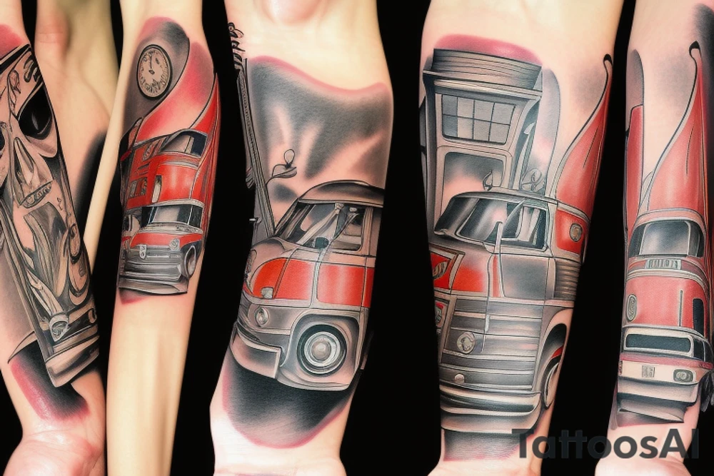 Car road tattoo idea