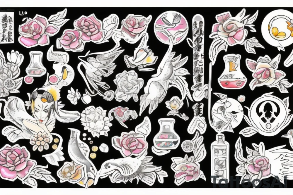 дракон падает в воду tattoo idea