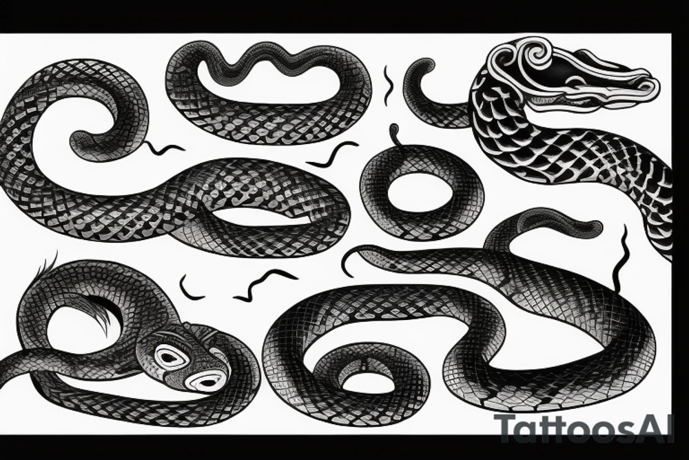 snakes tattoo idea