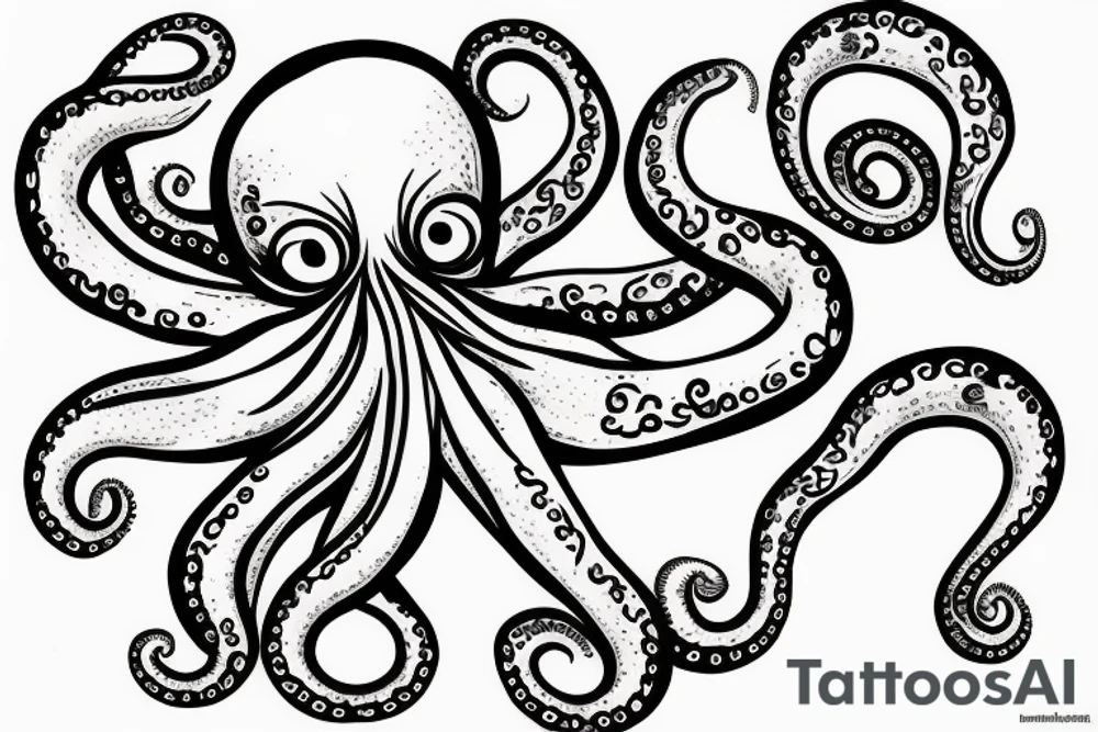 octopus wraps around a tree tattoo idea