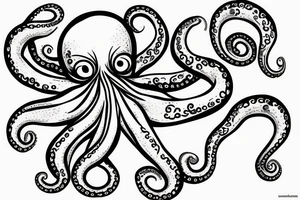 octopus wraps around a tree tattoo idea
