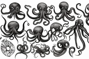 octopus wraps around a tree tattoo idea