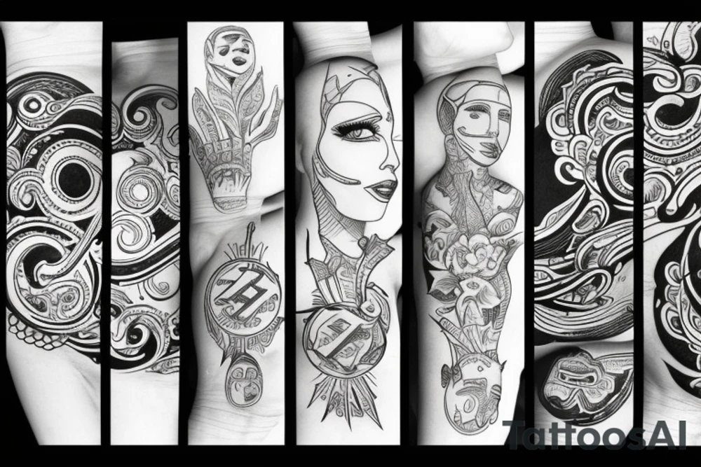 Black and white tattoo idea