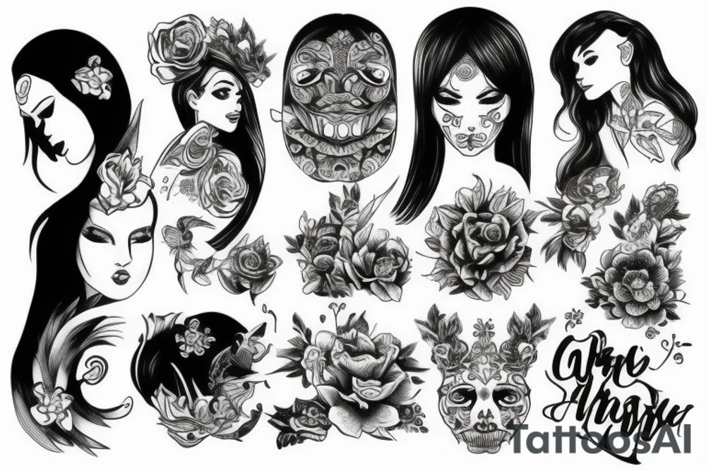 Black and white tattoo idea
