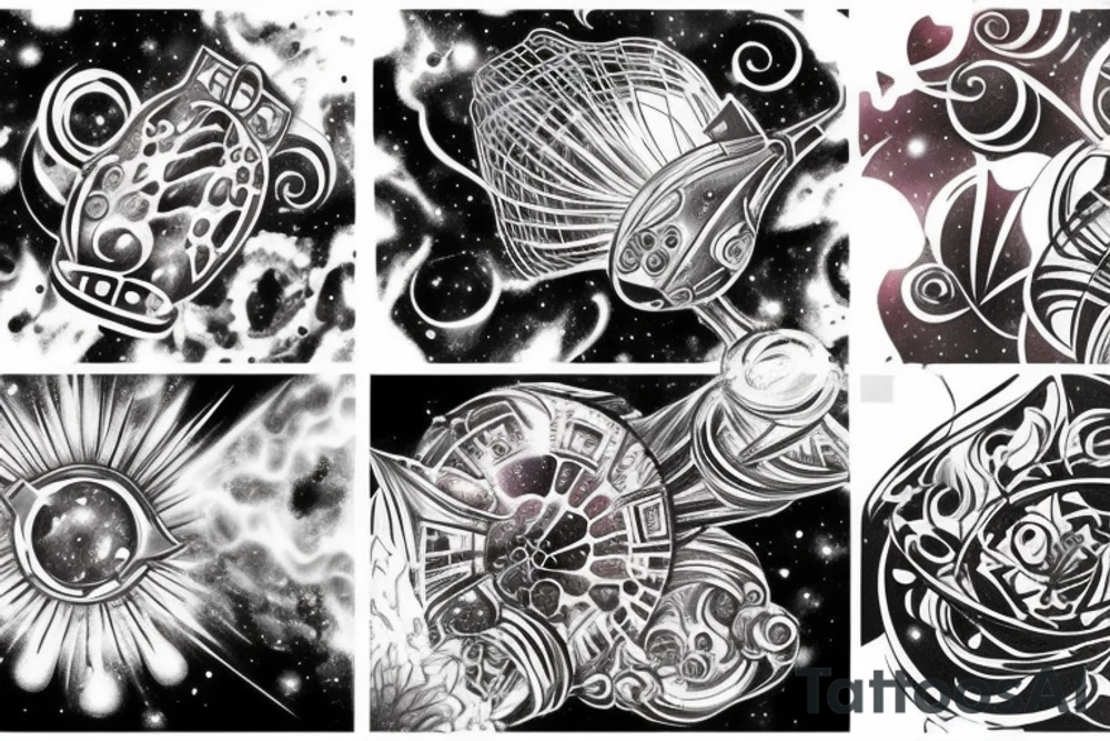 The airbrush inside which is the universe tattoo idea