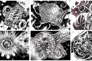 The airbrush inside which is the universe tattoo idea