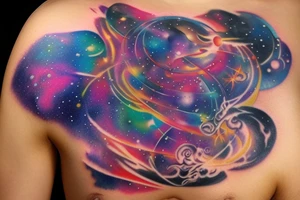 The airbrush inside which is the universe tattoo idea