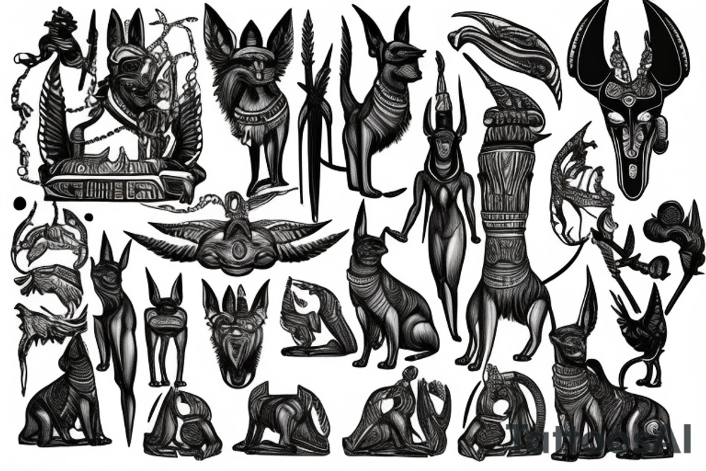 God Anubis tattoo idea