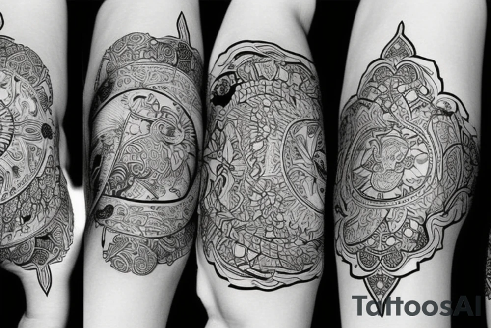 Абстрактный узор с трайблами tattoo idea