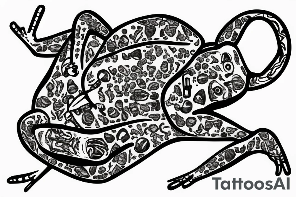 A frog with the knife tattoo idea