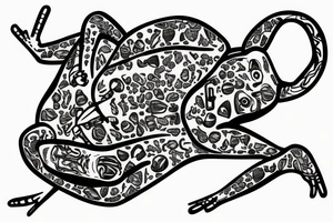 A frog with the knife tattoo idea