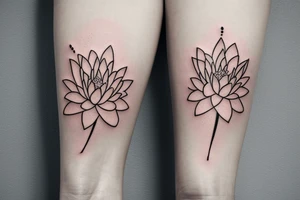 two fish third person view water lily traces of water tattoo idea