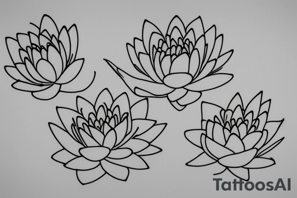 two fish third person view water lily traces of water tattoo idea