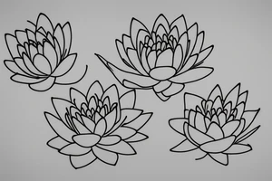 two fish third person view water lily traces of water tattoo idea