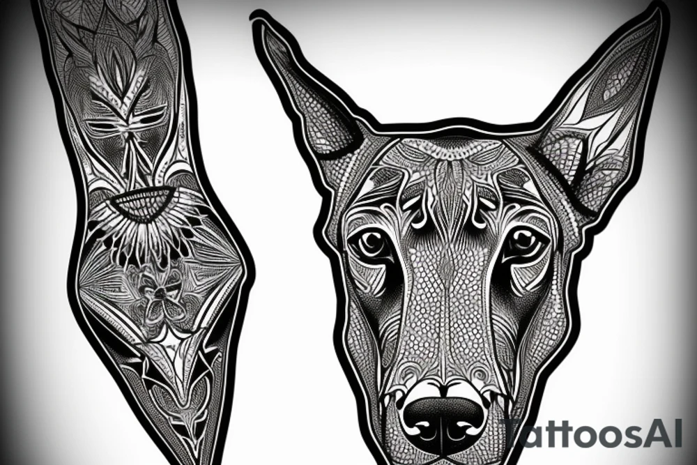 Doberman tattoo idea
