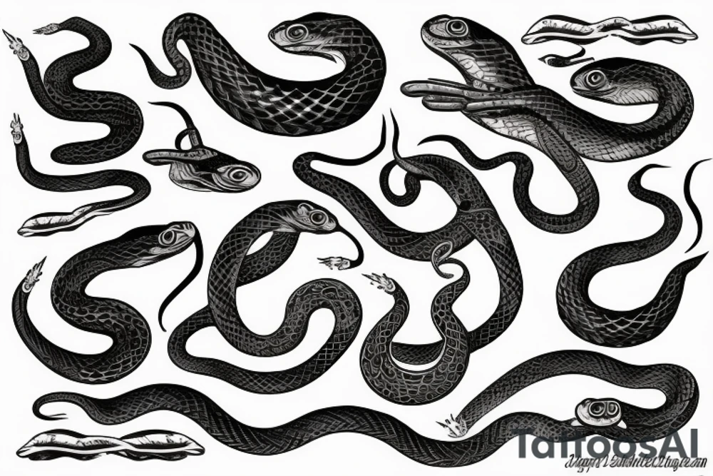 snakes tattoo idea