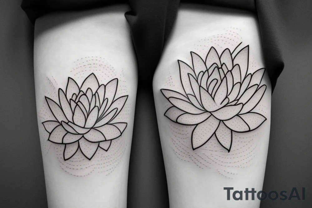 two fish third person view water lily traces of water tattoo idea