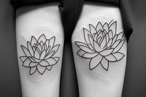 two fish third person view water lily traces of water tattoo idea