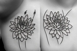 two fish third person view water lily traces of water tattoo idea