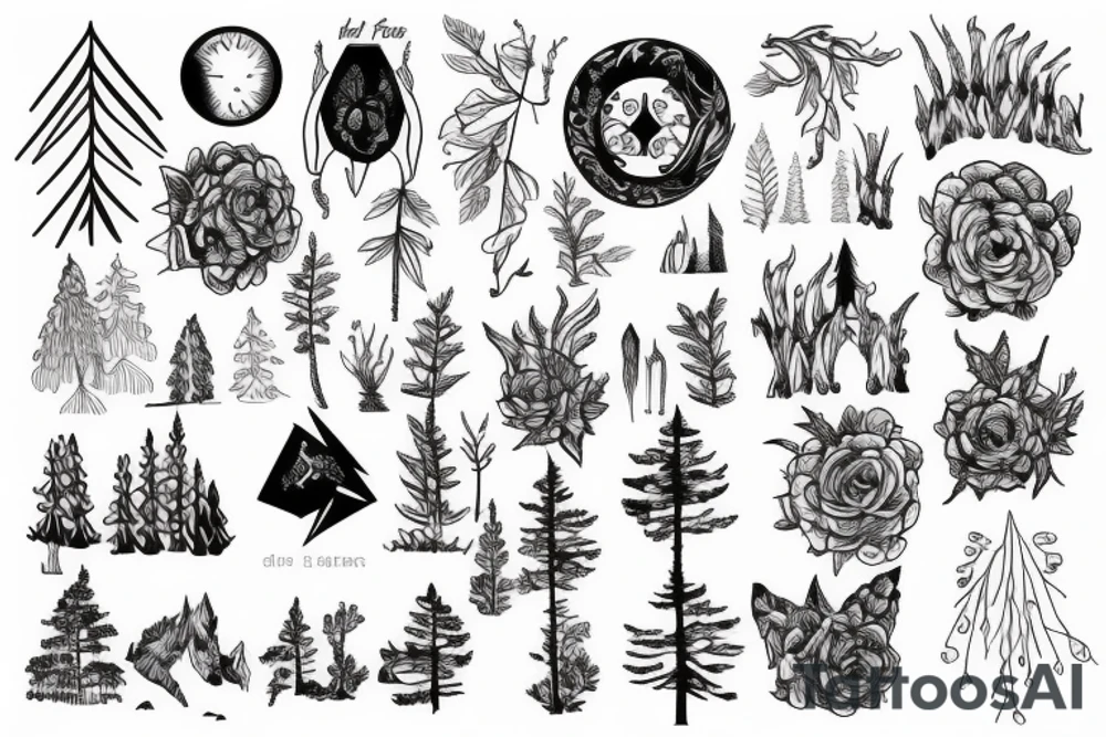 Forest tattoo idea