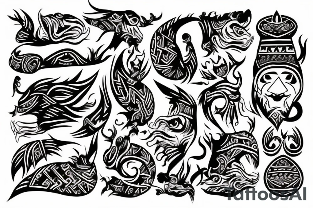 Кот баюн tattoo idea