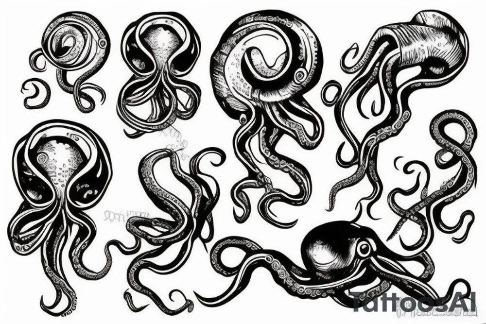 octopus wraps around a tree tattoo idea