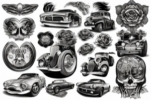 Car road tattoo idea