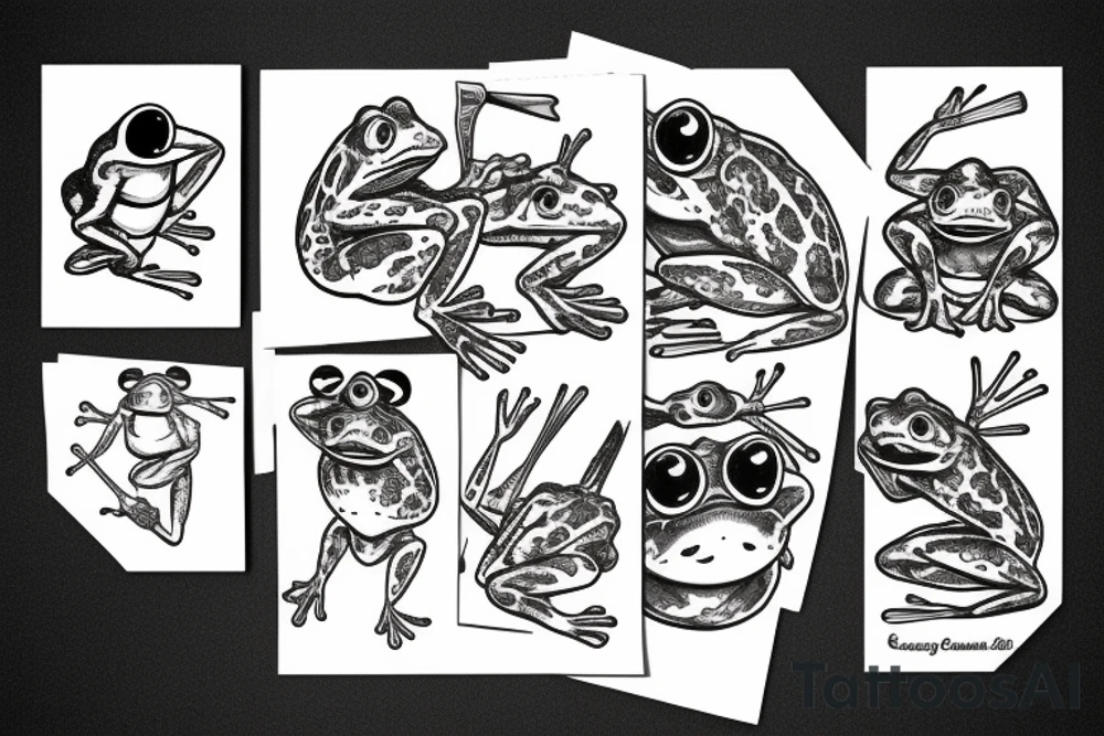 A frog with the knife tattoo idea