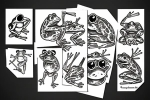 A frog with the knife tattoo idea