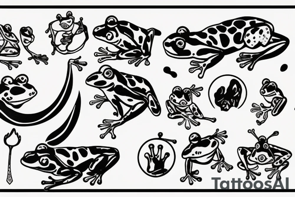 A frog with the knife tattoo idea