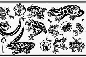 A frog with the knife tattoo idea