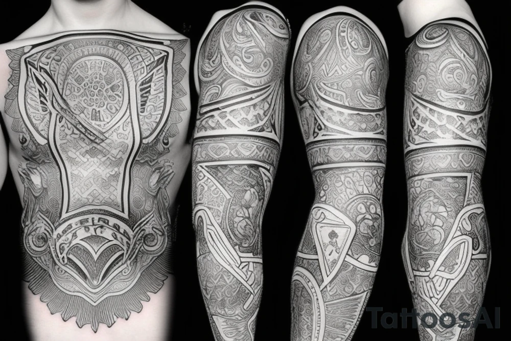 Лев с линиями tattoo idea