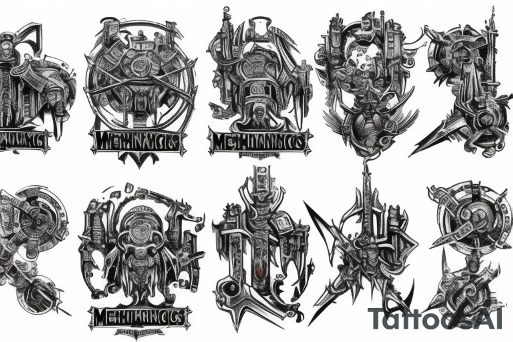 Mechanicus logo Warhammer40k tattoo idea