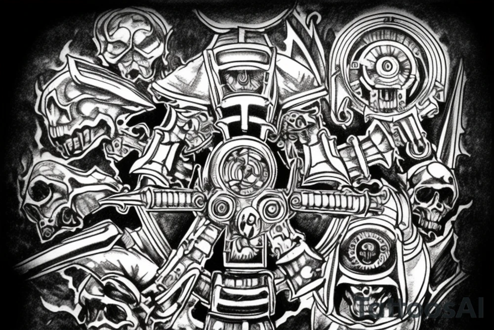 Mechanicus logo Warhammer40k tattoo idea