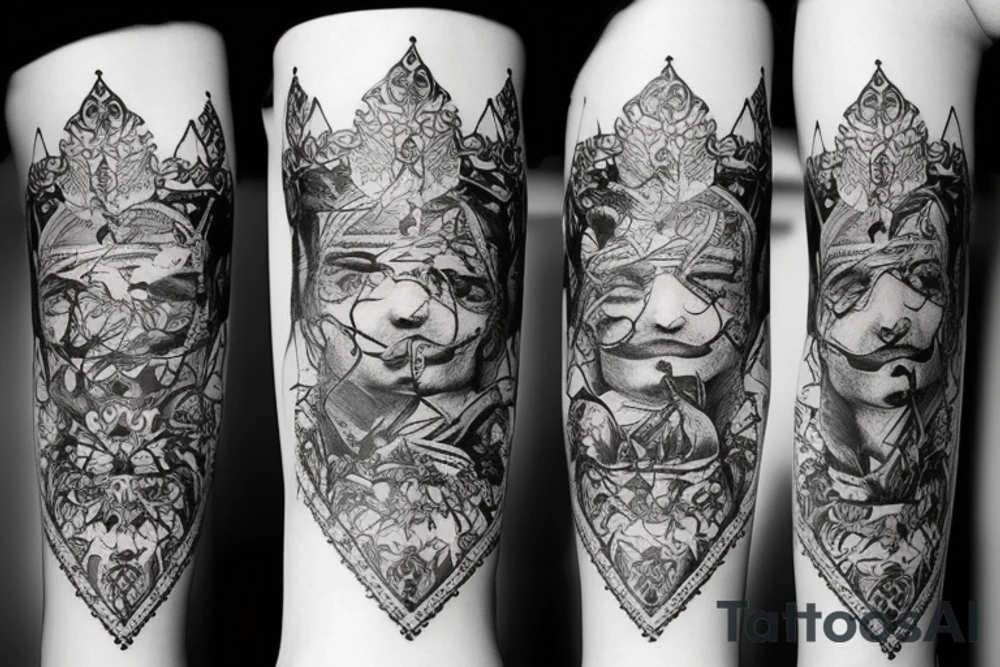 Велосипедная цепь и черепа tattoo idea