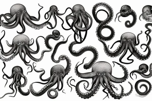 octopus wraps around a tree tattoo idea
